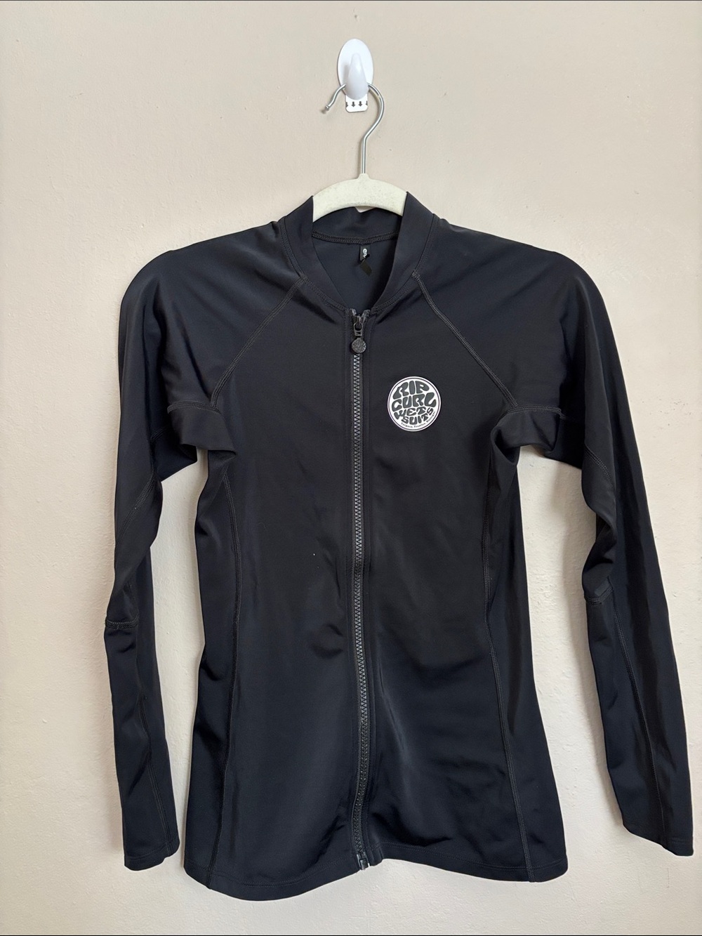 Rip Curl Black Full-Zip Women's Rash Guard Jacket size small